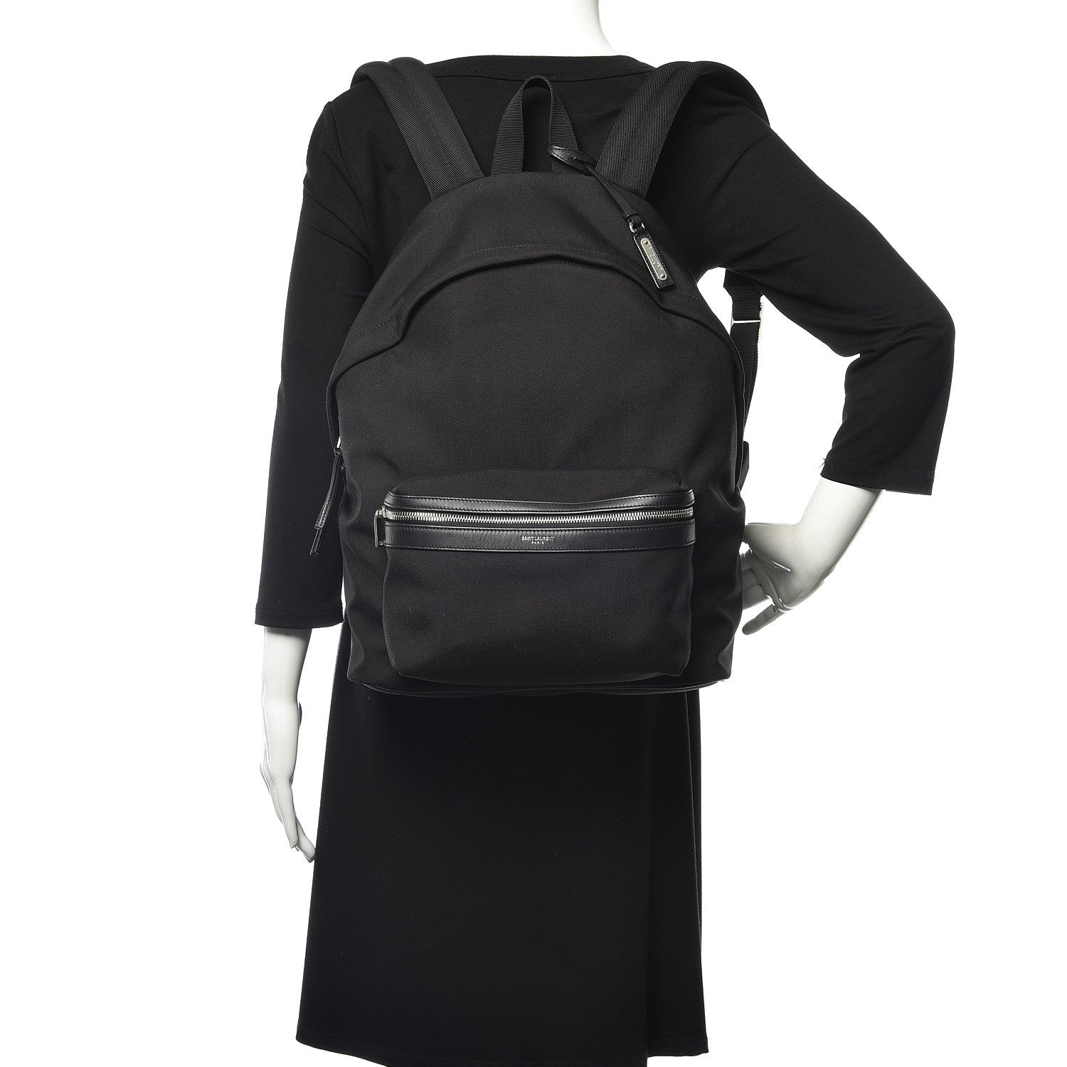 Saint Laurent Canvas City Backpack Black 2 of 9