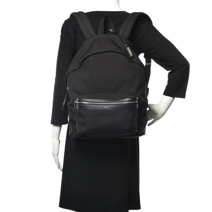 Saint Laurent Canvas City Backpack Black 2 of 9