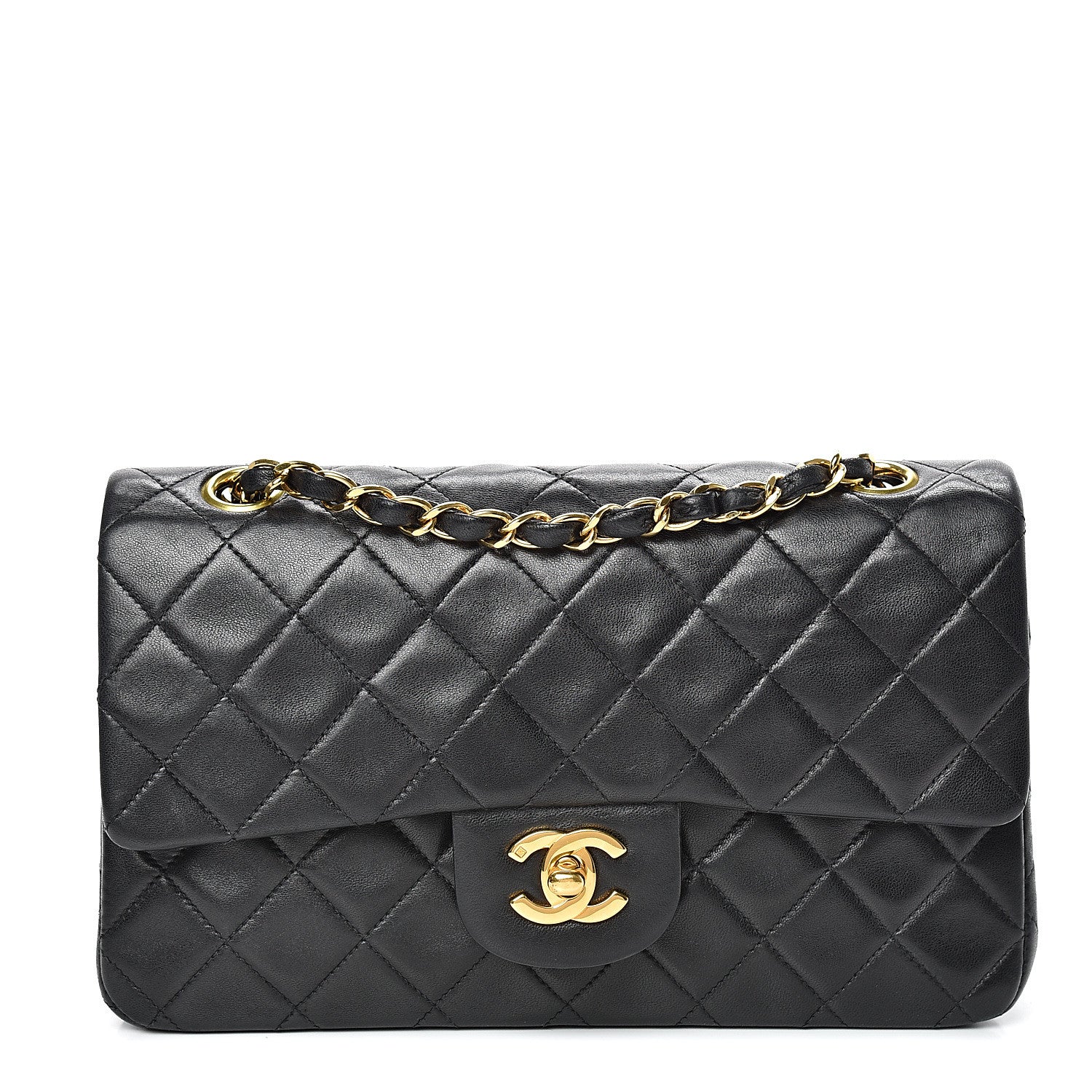 Chanel Lambskin Quilted Small Double Flap Black 1 of 16