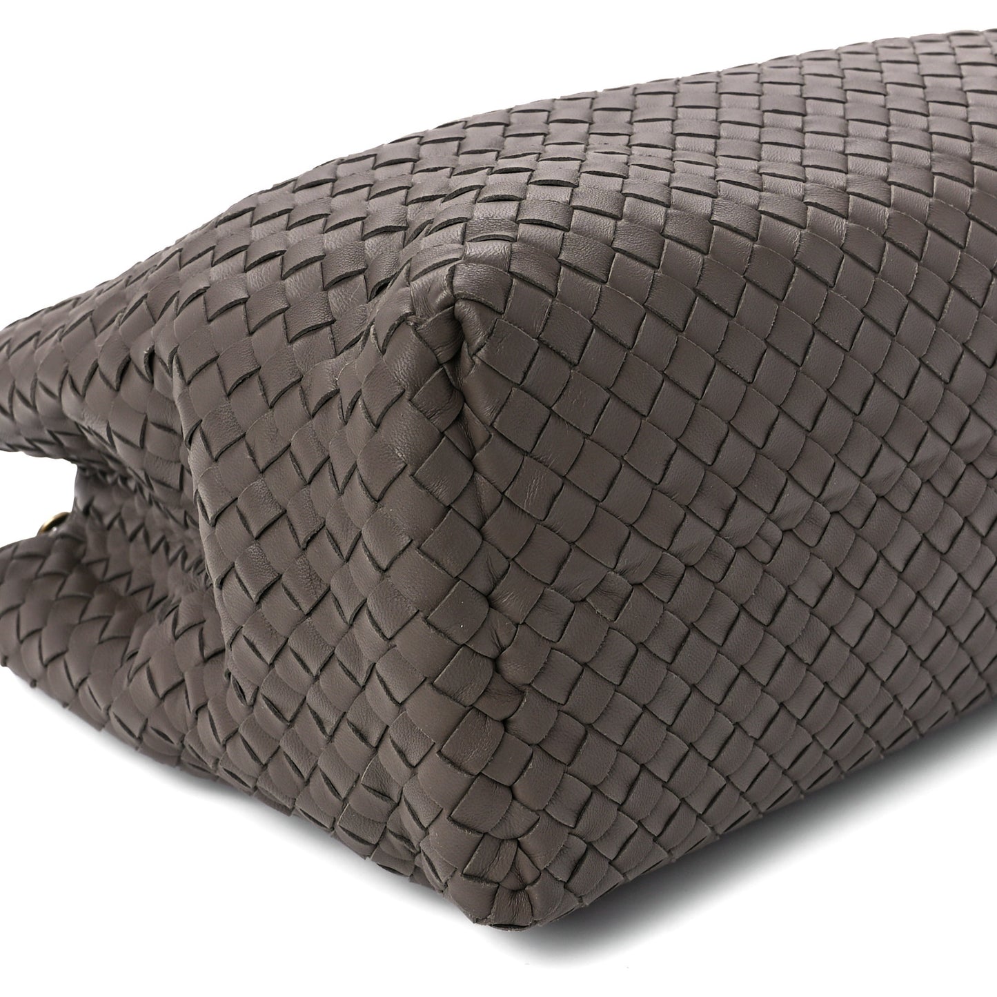 Nappa Intrecciato Large Classic Chain Strap Tote Brown