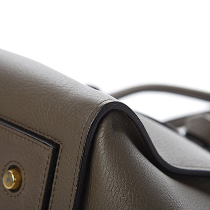 Celine Crisped Calfskin Large Tie Knot Tote Dark Khaki 9 of 11