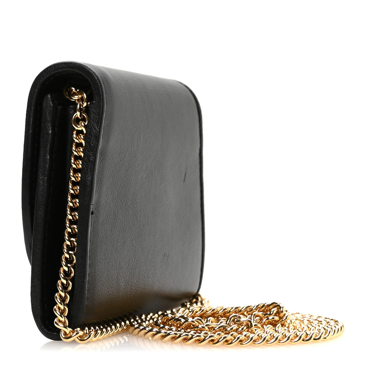 Gucci Roxy Calfskin Medium Blondie Chain Wallet Black 3 of 10