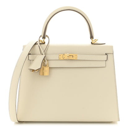 Hermes Epsom Kelly Sellier 25 Craie 1 of 11