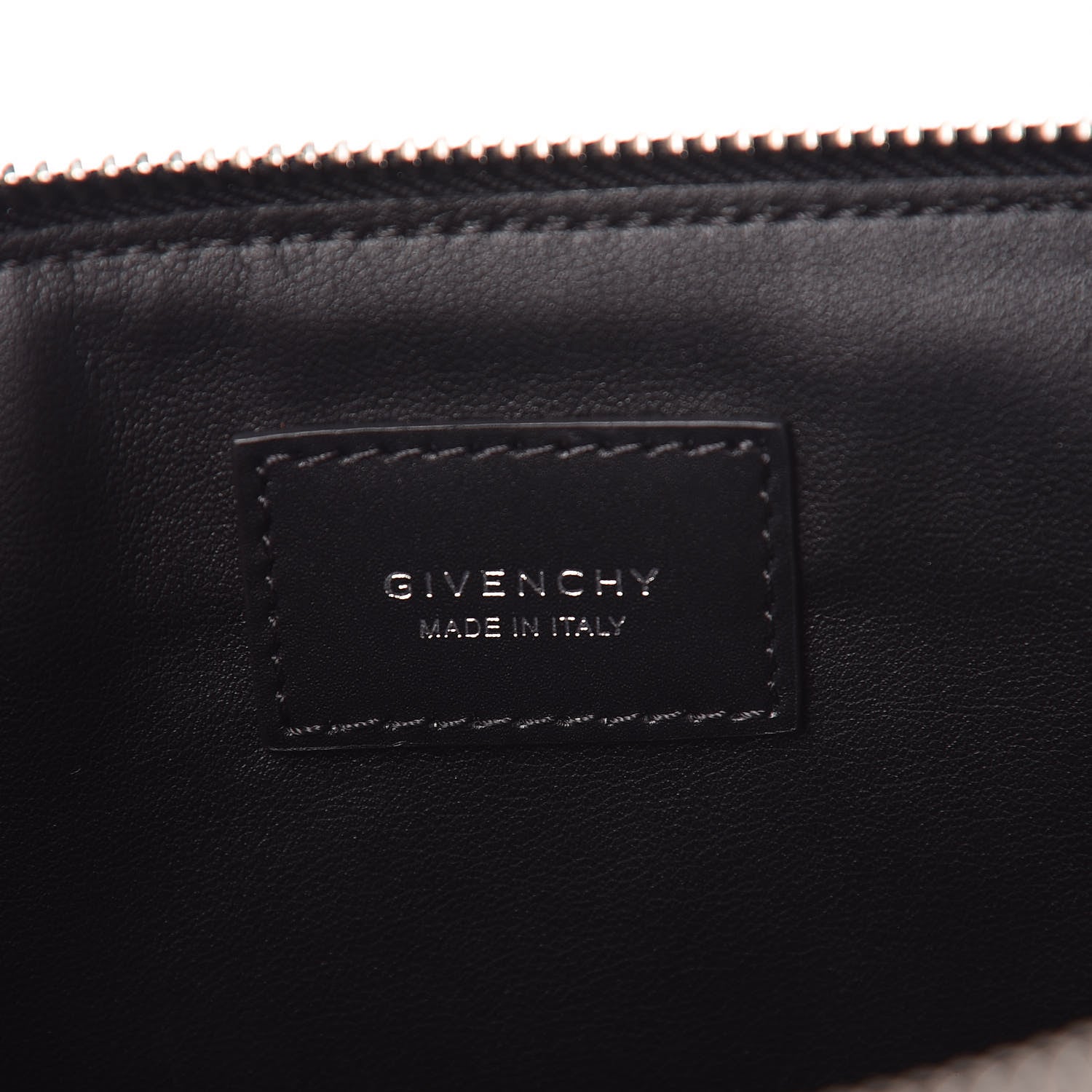Givenchy Calfskin Large Double Zip Pouch Black White 7 of 7