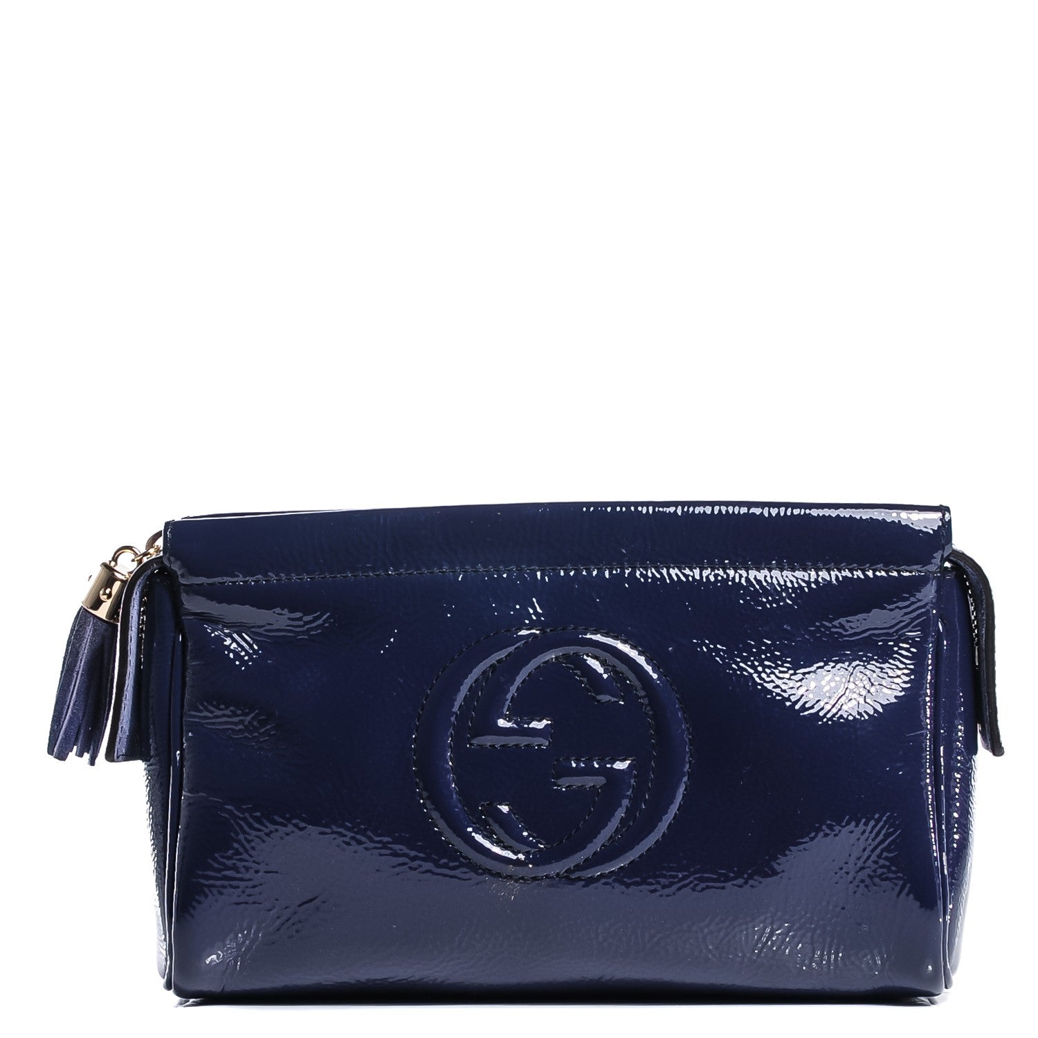 Gucci Vernice Naplack Soho Cosmetic Case Uniform Blue 1 of 7