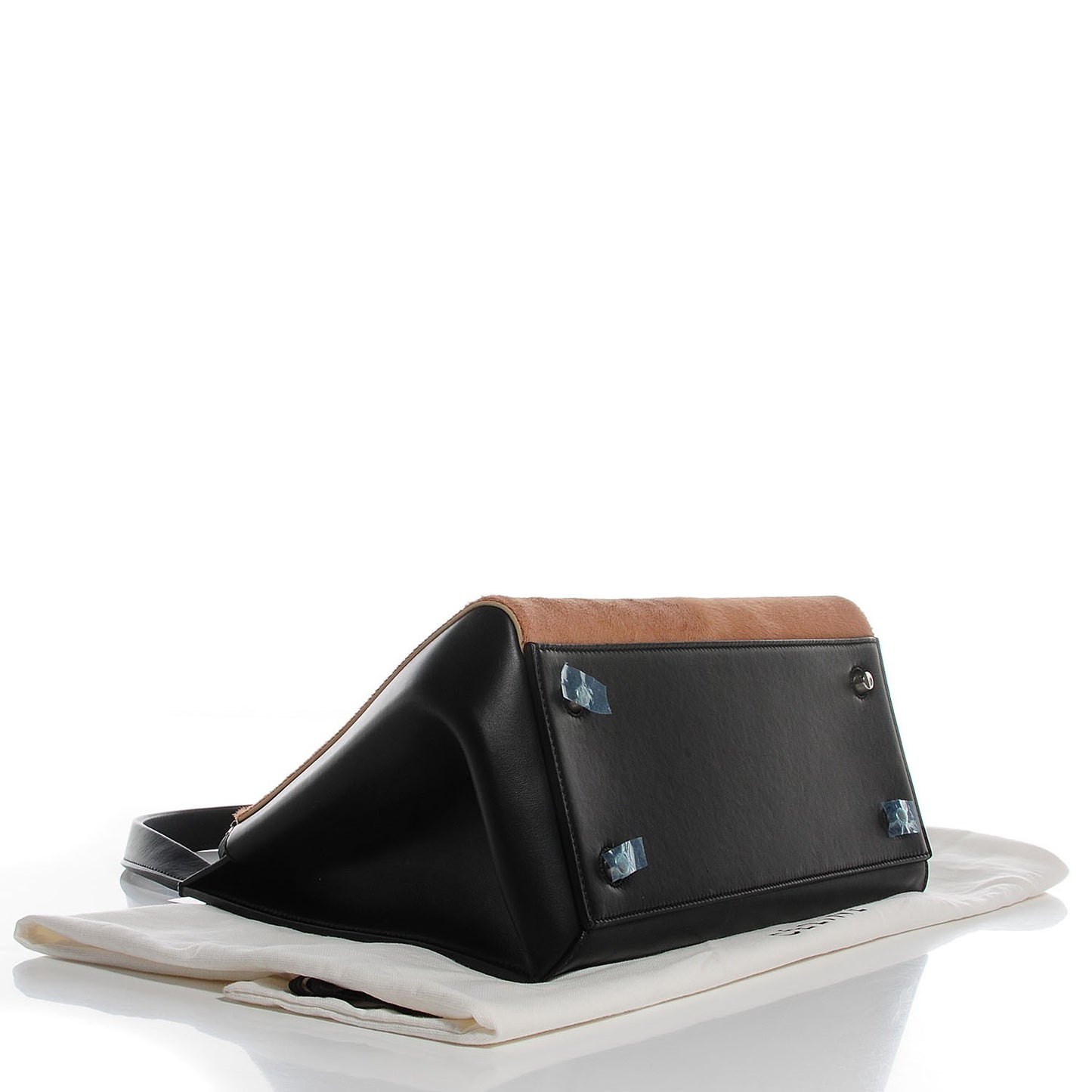 Pony Hair Medium Edge Shoulder Bag Praline
