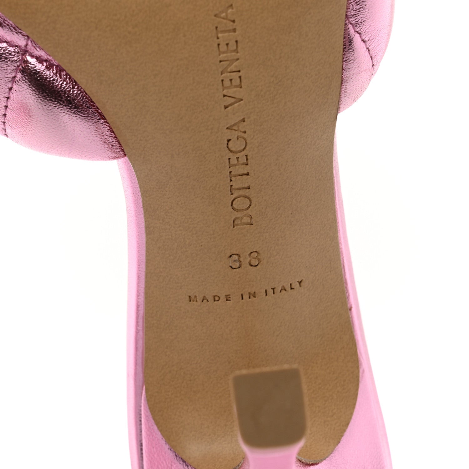 Bottega Veneta Metallic Nappa Reflection Matelasse Padded Mule Sandals 38 Azalea 6 of 7