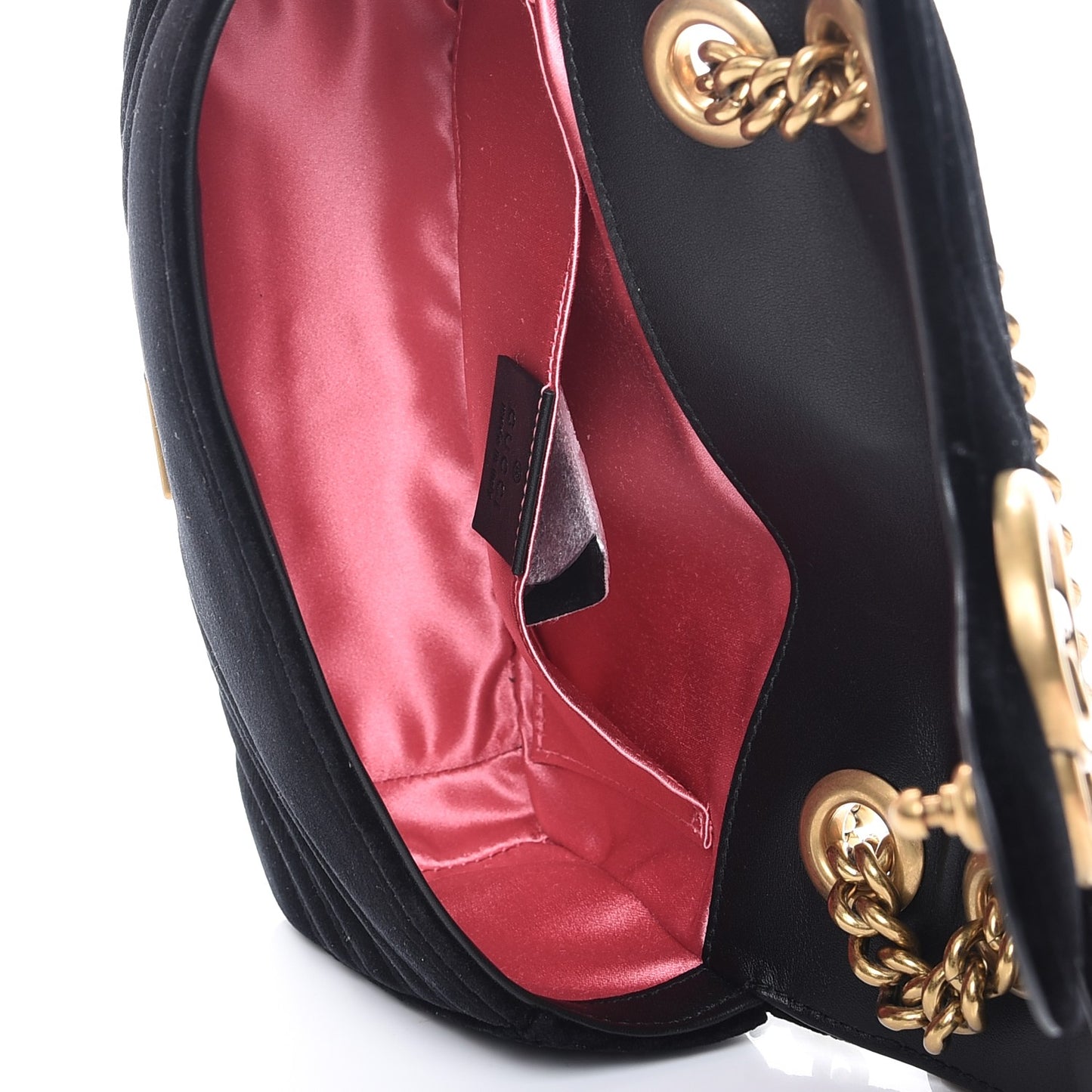 Velvet Matelasse Mini GG Marmont Shoulder Bag Black