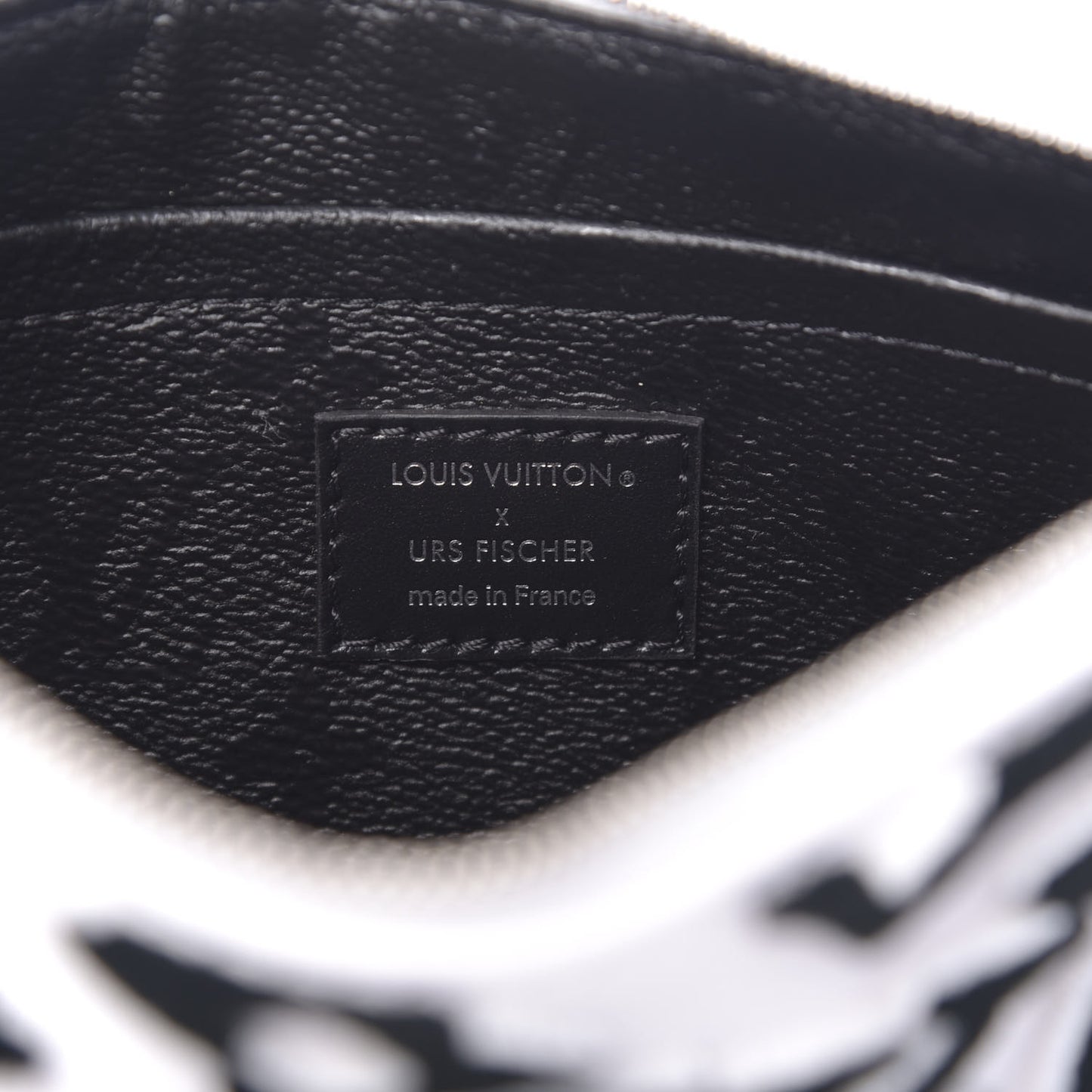 X UF Tufted Monogram Pochette Accessories White Black