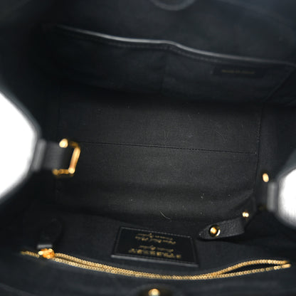 Burberry Grainy Calfskin House Check Small Canterbury Tote Black 5 of 9