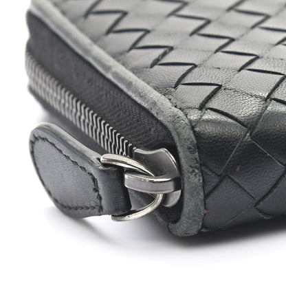 Bottega Veneta Nappa Intrecciato Zip Around Wallet Black 7 of 9