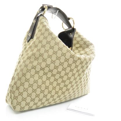 Gucci Monogram Large Horsebit Chain Hobo 3 of 9