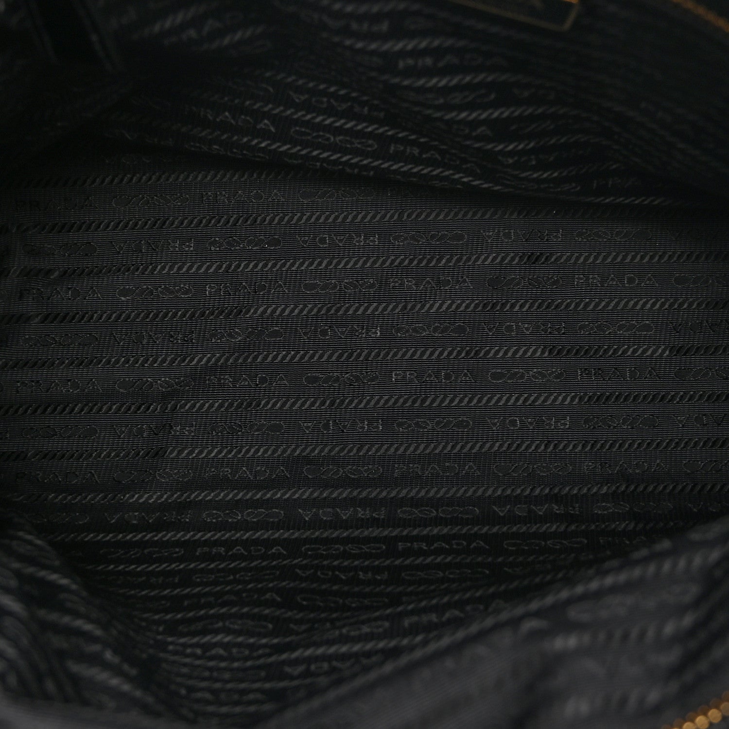 Prada Glossy Calfskin Triangle Large Bonnie Shoulder Bag Black 5 of 10