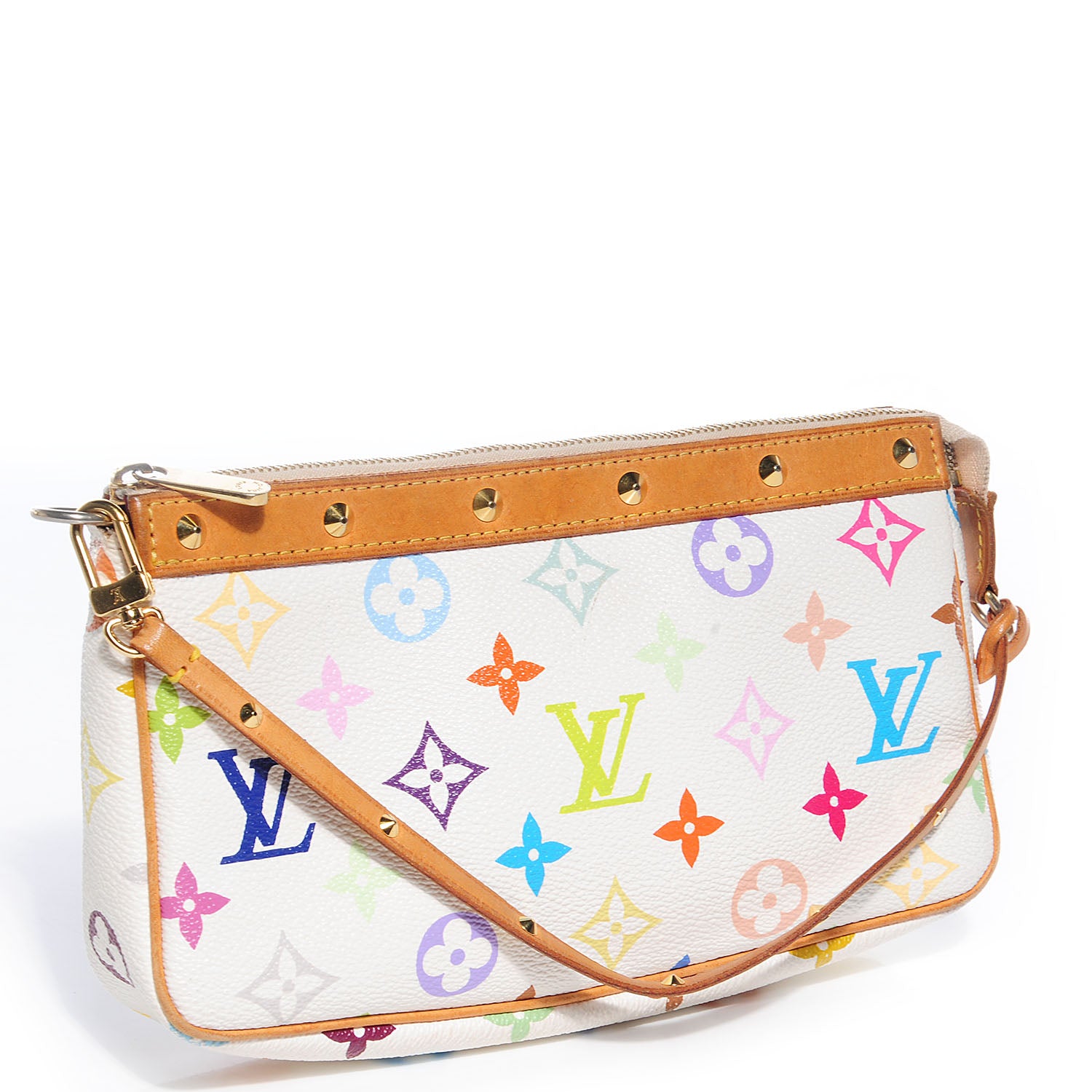 Louis Vuitton Monogram Multicolor Pochette Accessories White 3 of 8
