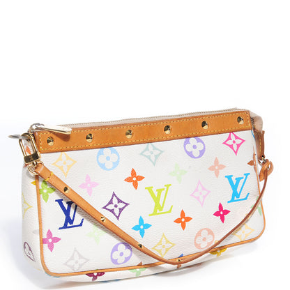 Louis Vuitton Monogram Multicolor Pochette Accessories White 3 of 8