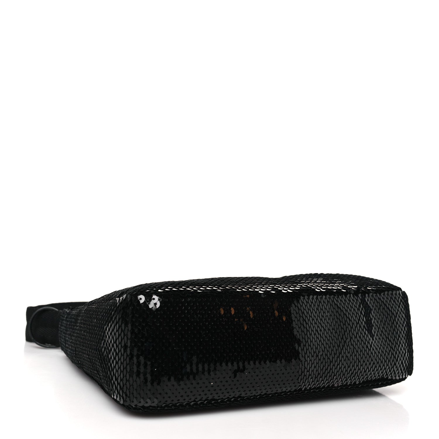Prada Paillettes Sequin Mini Re-Edition 2000 Bag Black White 4 of 10
