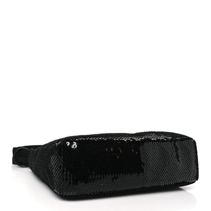 Prada Paillettes Sequin Mini Re-Edition 2000 Bag Black White 4 of 10