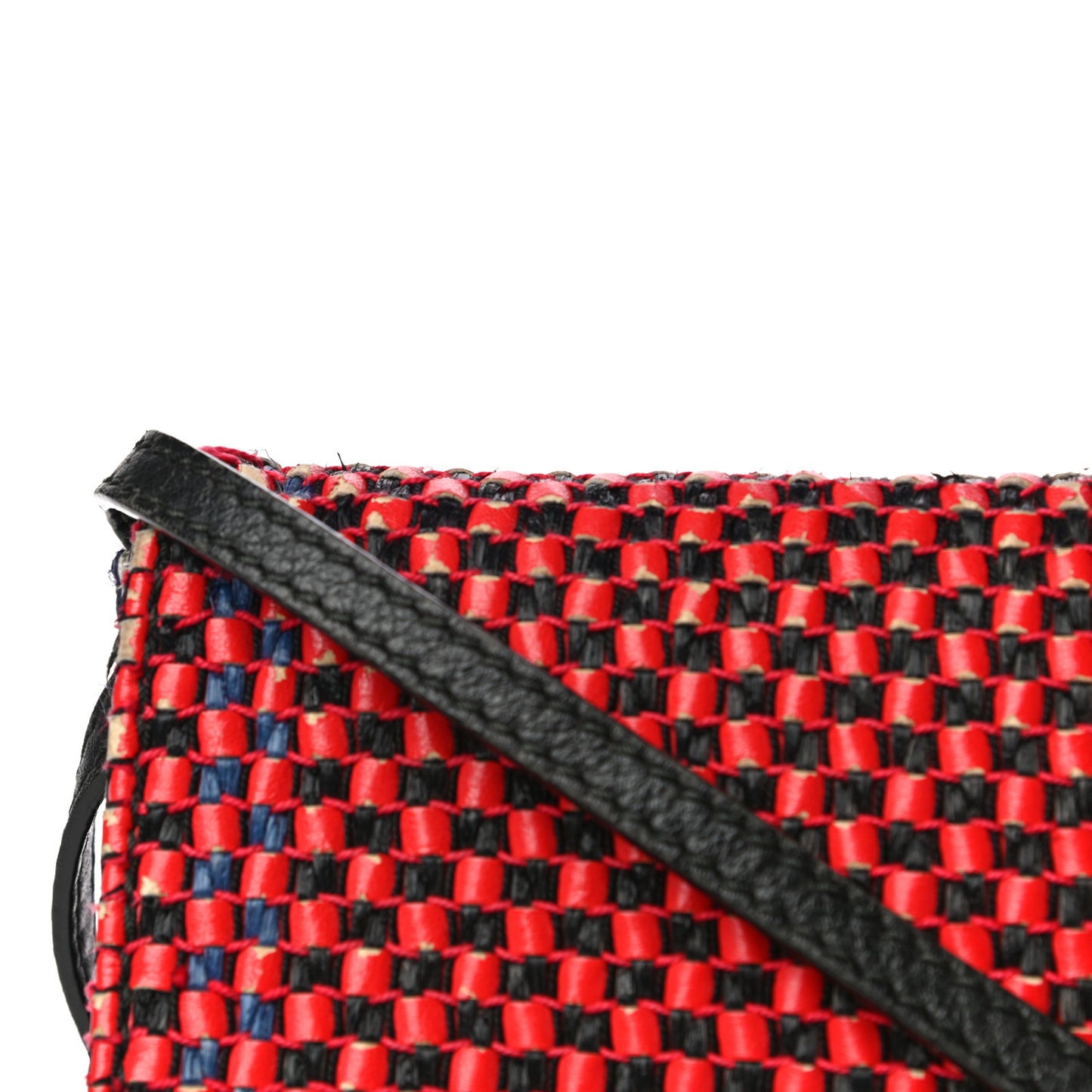 Calfskin Woven Small Lunch Bag Multicolor