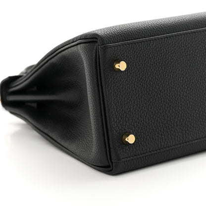 Hermes Togo Kelly Retourne 28 Black 7 of 12