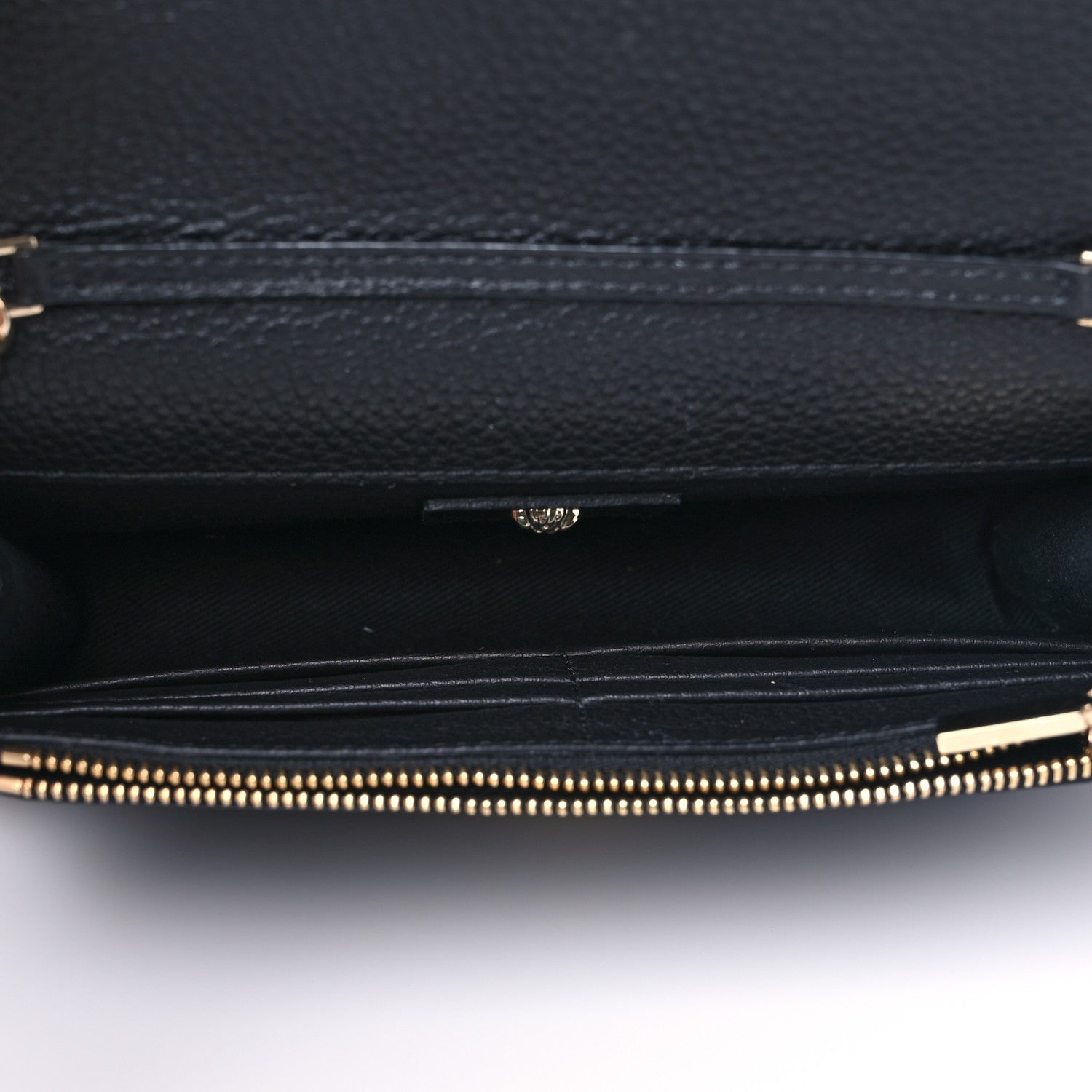 Versace Grained Calfskin Medusa Wallet On Chain Black 4 of 5