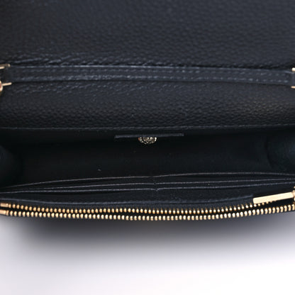 Versace Grained Calfskin Medusa Wallet On Chain Black 4 of 5