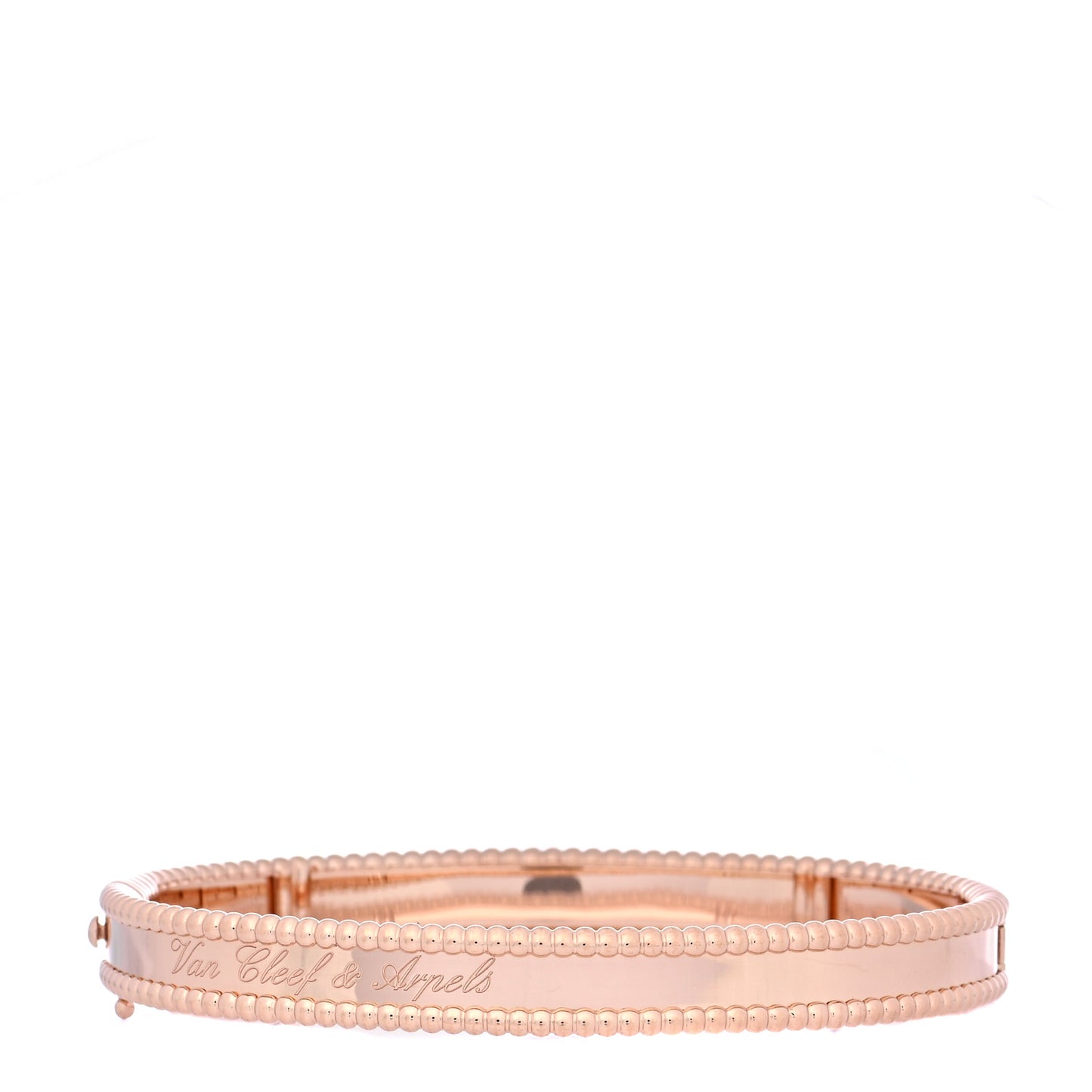 18K Rose Gold Perlee Signature Bangle Bracelet L