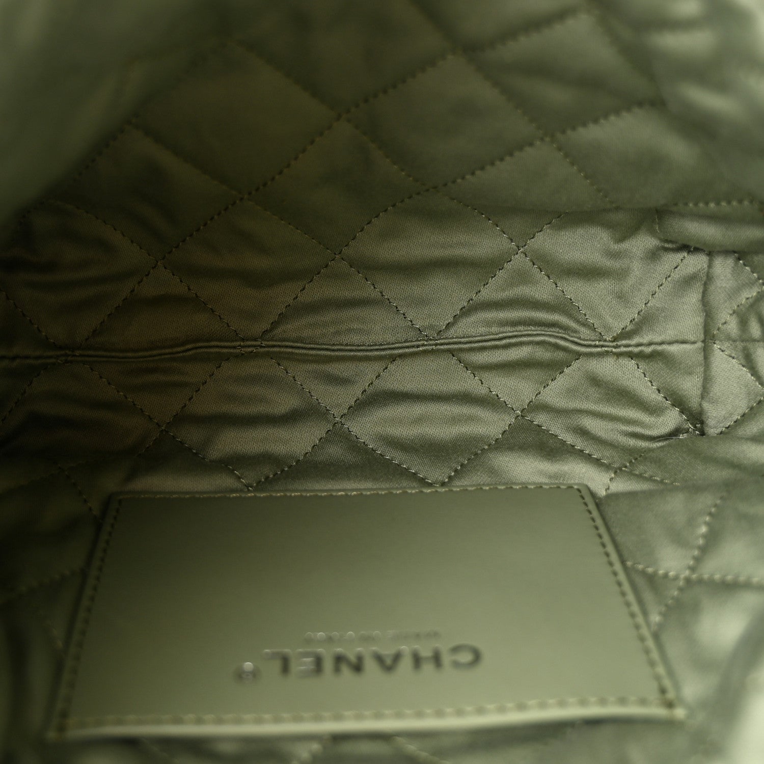 Chanel Suede Stitched Quilted Studded Mini Chanel 22 Light Green 5 of 10