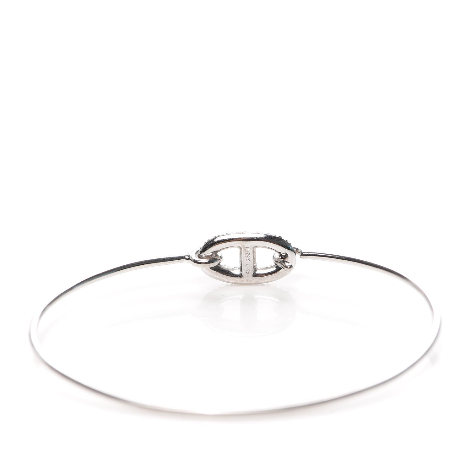 Hermes 18K White Gold Diamond PM Ronde Chaine d'Ancre Bracelet SH 5 of 6