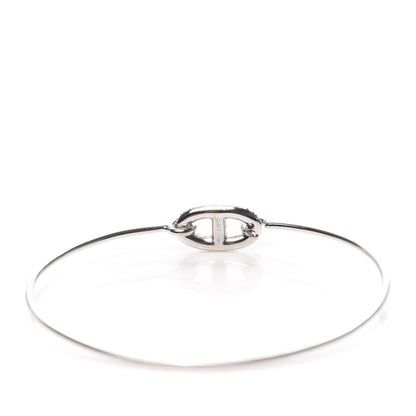 Hermes 18K White Gold Diamond PM Ronde Chaine d'Ancre Bracelet SH 5 of 6