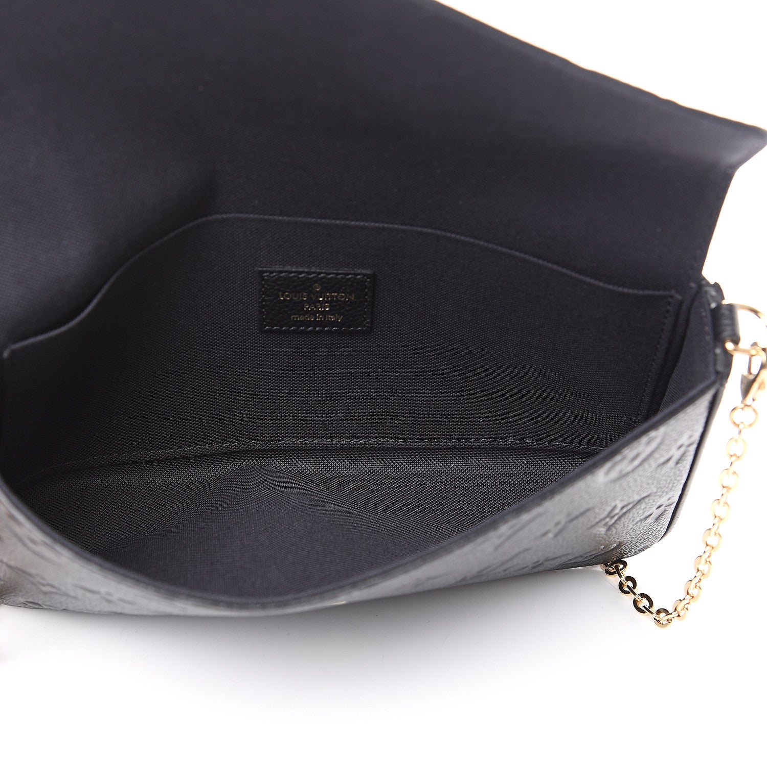 Louis Vuitton Empreinte Pochette Felicie Chain Wallet Black 5 of 10