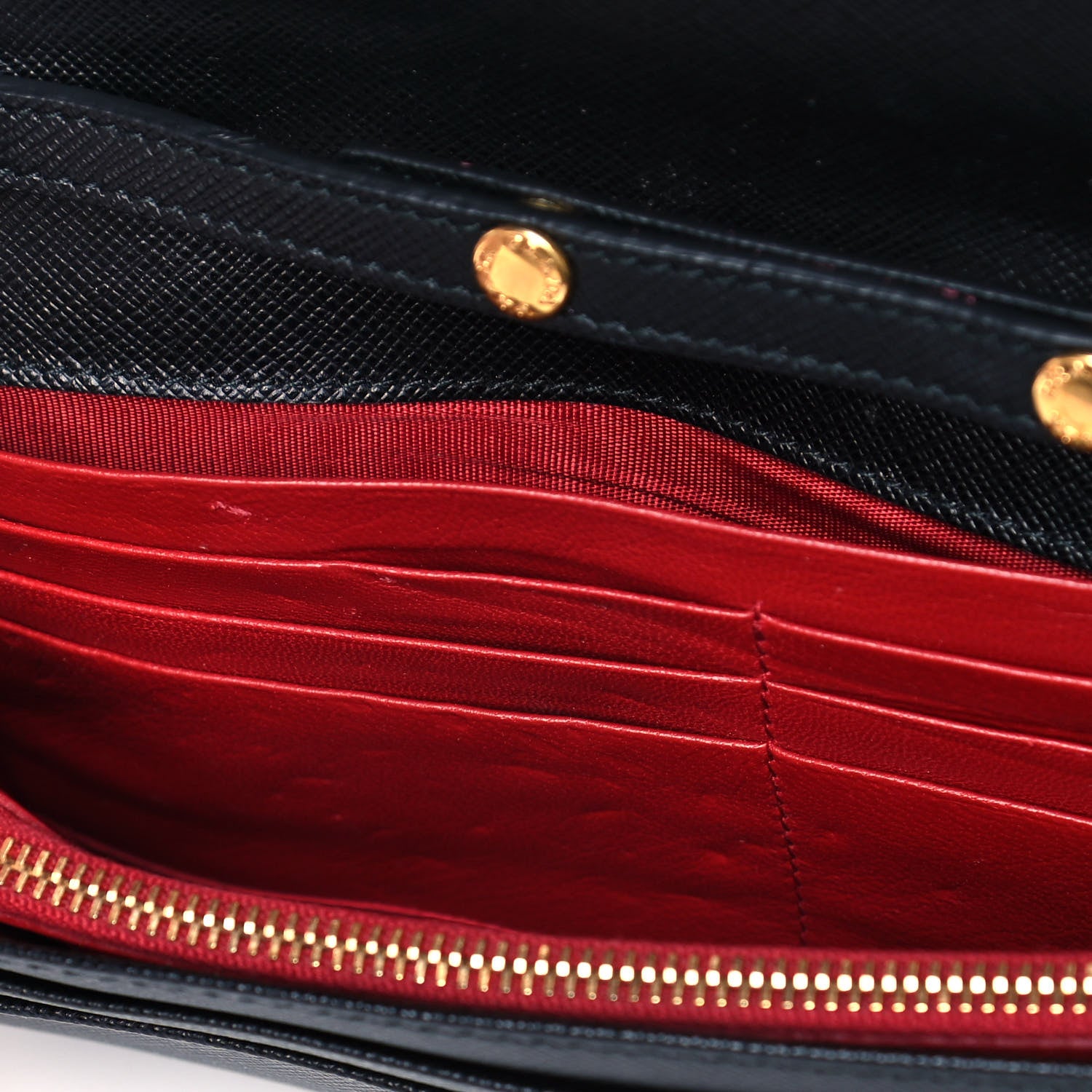 Prada Saffiano Lux Chain Wallet Black 10 of 11