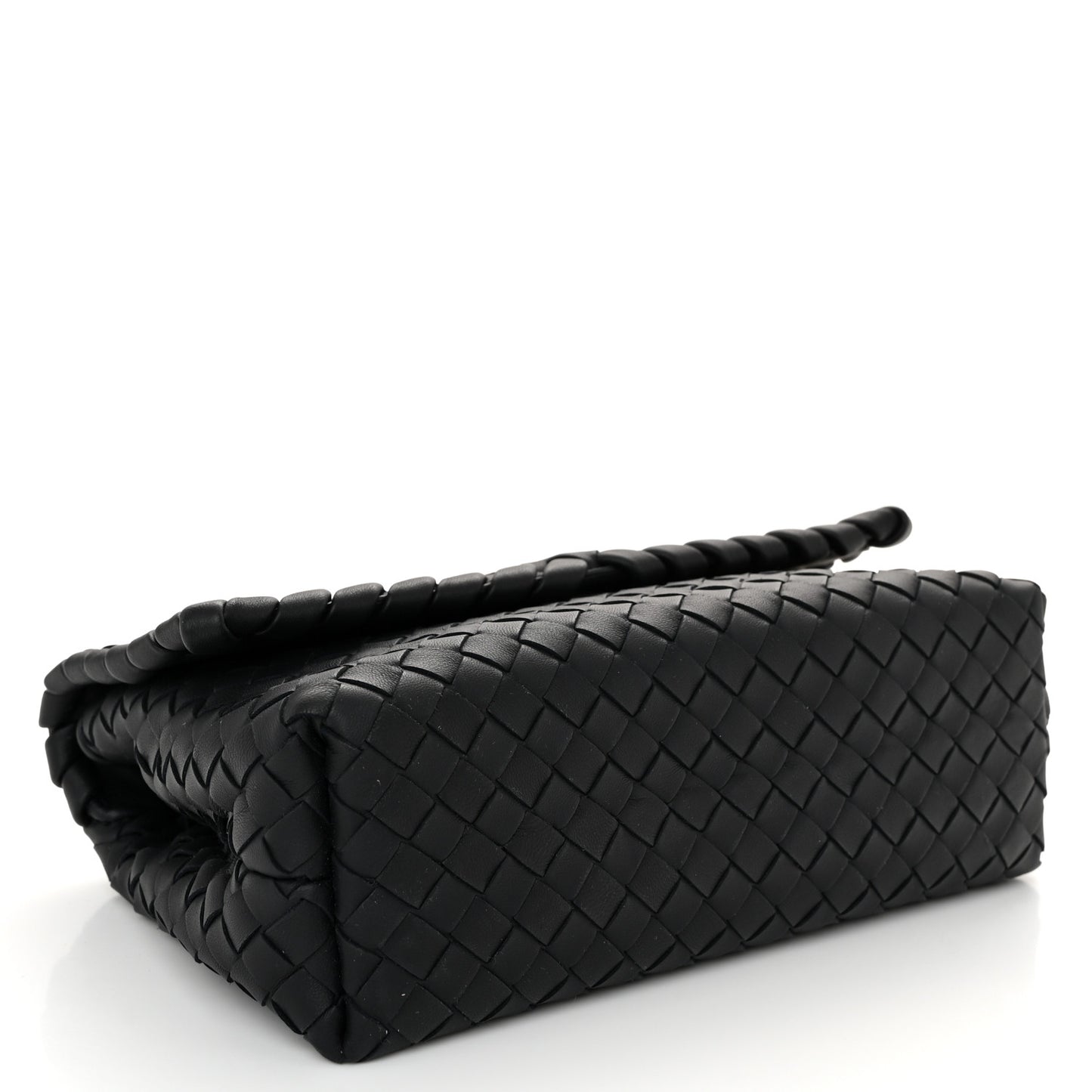 Nappa Intrecciato Baby Olimpia Shoulder Bag Black