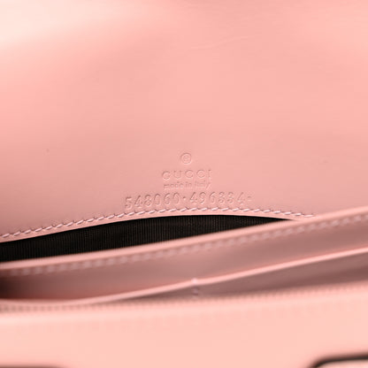 Gucci Guccissima Signature Crystal Cat Chain Wallet Light Candy Pink 6 of 10