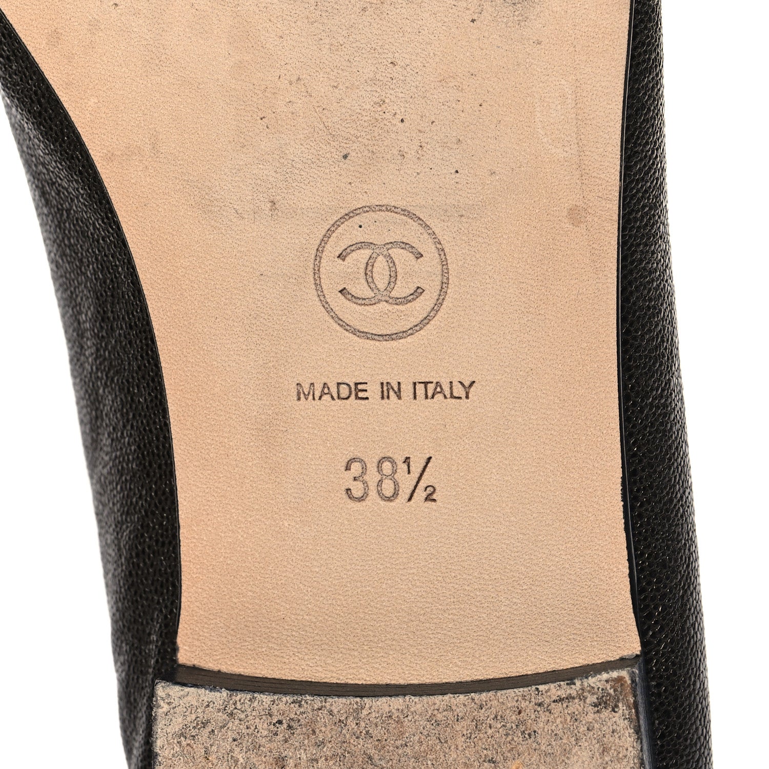 Chanel Caviar CC Cap Toe Ballerina Flats 38.5 Brown 8 of 9
