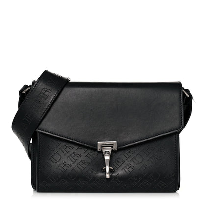 Burberry Calfskin Perforated Small Macken Crossbody Bag Black 1 of 13