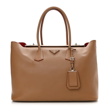 Prada City Calfskin Twin Tote Caramel 1 of 11