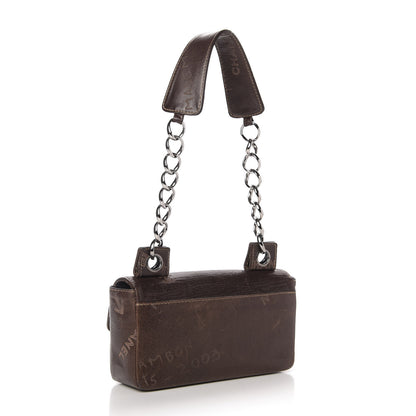 Chanel Calfskin Graffiti Flap Brown 3 of 10