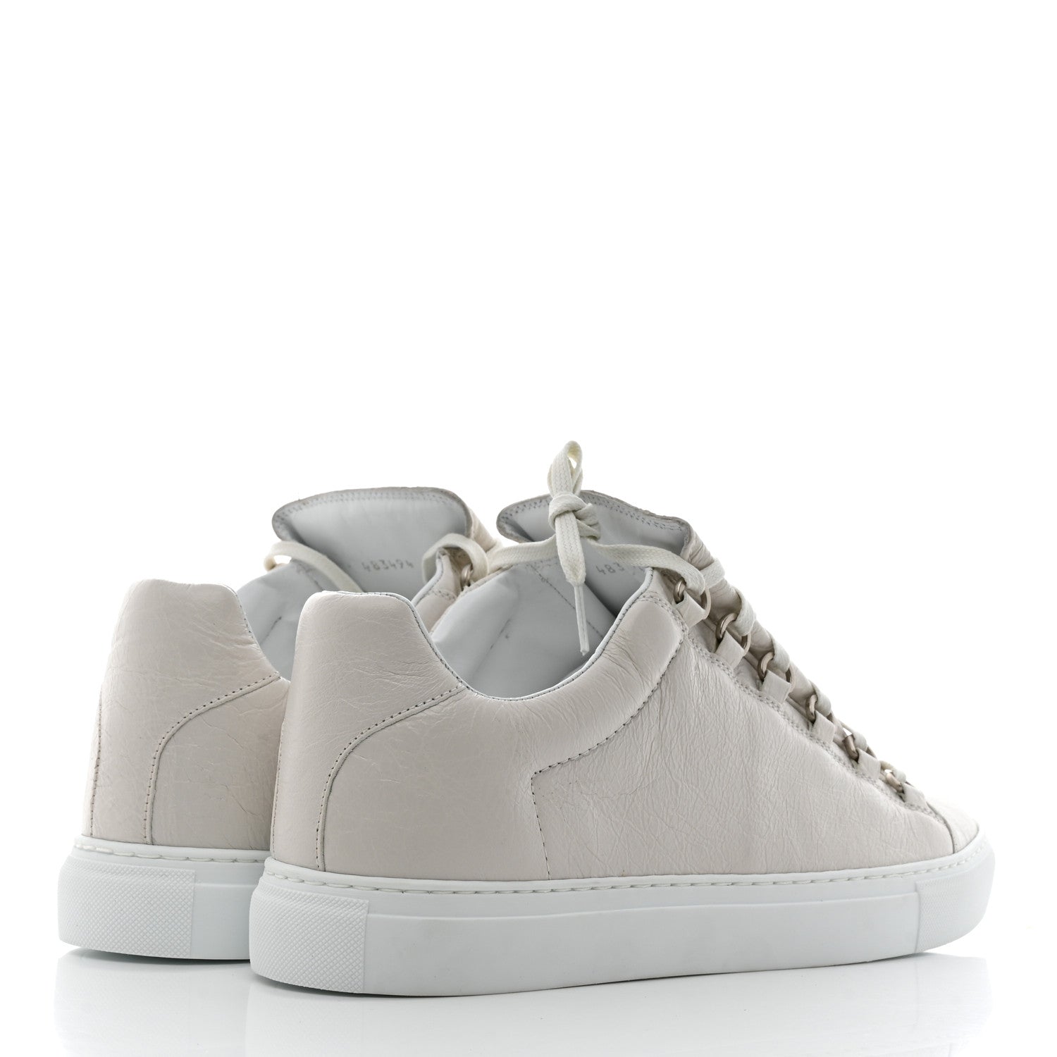 Balenciaga Agneau Arena Opaque Mens Low Top Sneakers 43 Extra White 4 of 10