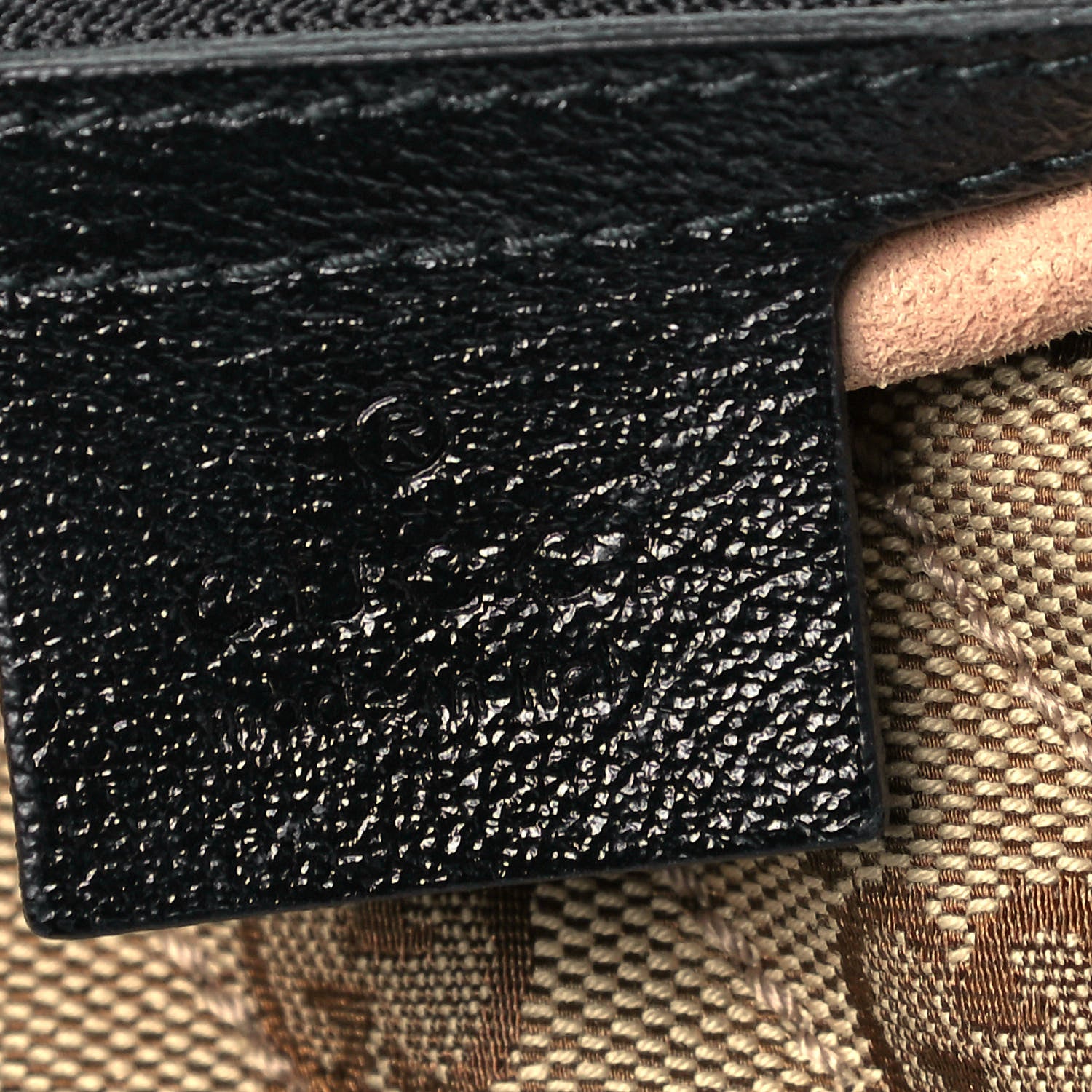 Gucci Monogram Azalea Calfskin Matelasse Diagonal Small GG Marmont Top Handle Shoulder Bag Beige Ebony Black 6 of 11