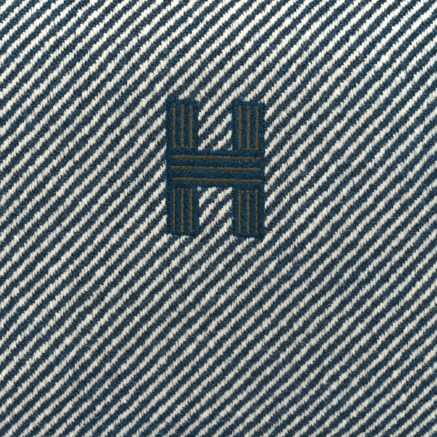 Wool Large Bride-A-Brac H Natte Pouch Bleu Abysse