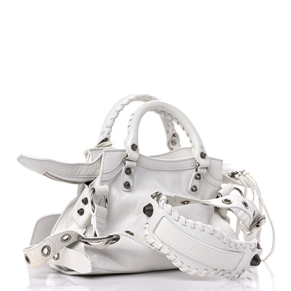 Balenciaga Agneau Arena Neo Cagole Handbag XS Optic White 3 of 13