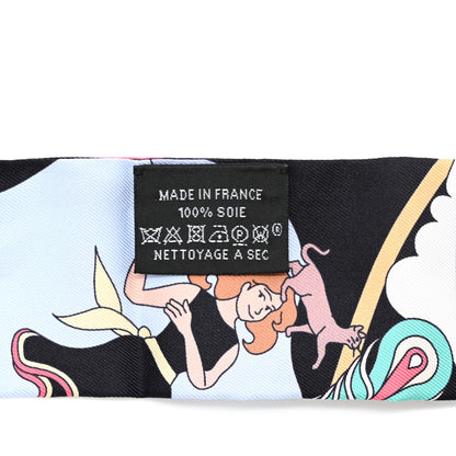 Hermes Silk Carres Volants Twilly Black Ciel Multicolor 3 of 4