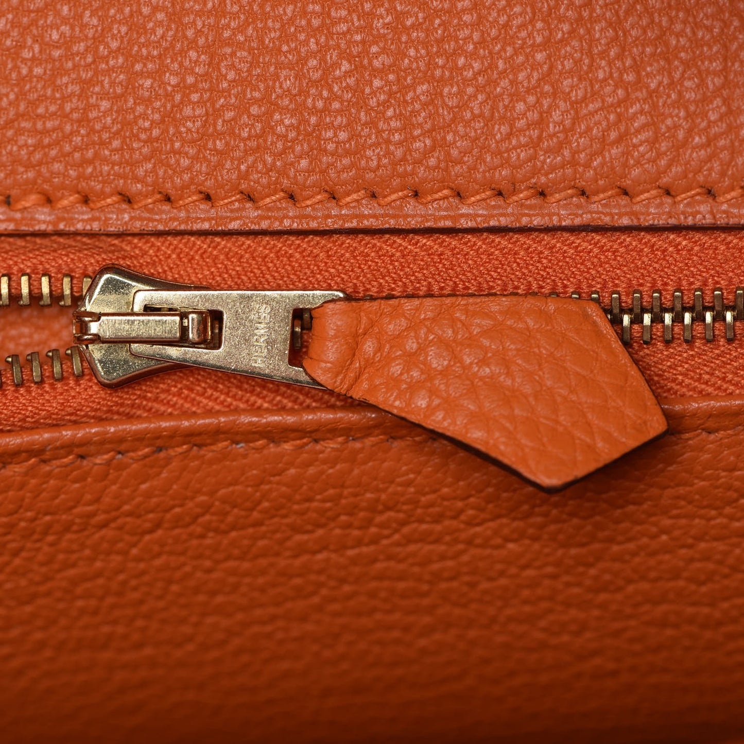 Taurillon Clemence Birkin 35 Orange