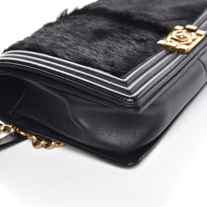 Chanel Goat Hair New Medium Celtic Boy Flap Black 10 of 11