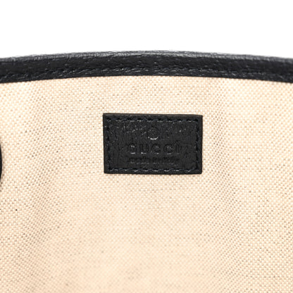Gucci GG Supreme Monogram Textured Dollar Calfskin Medium Ophidia Shoulder Tote Bag Beige Blue 7 of 10
