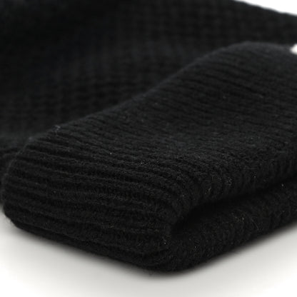 Chanel Cashmere CC Logo Beanie Hat Black 6 of 8