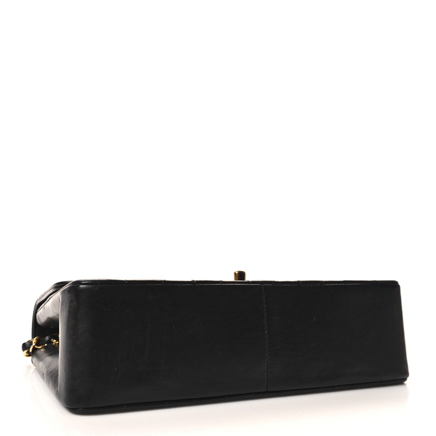 Lambskin Medium Single Flap Black