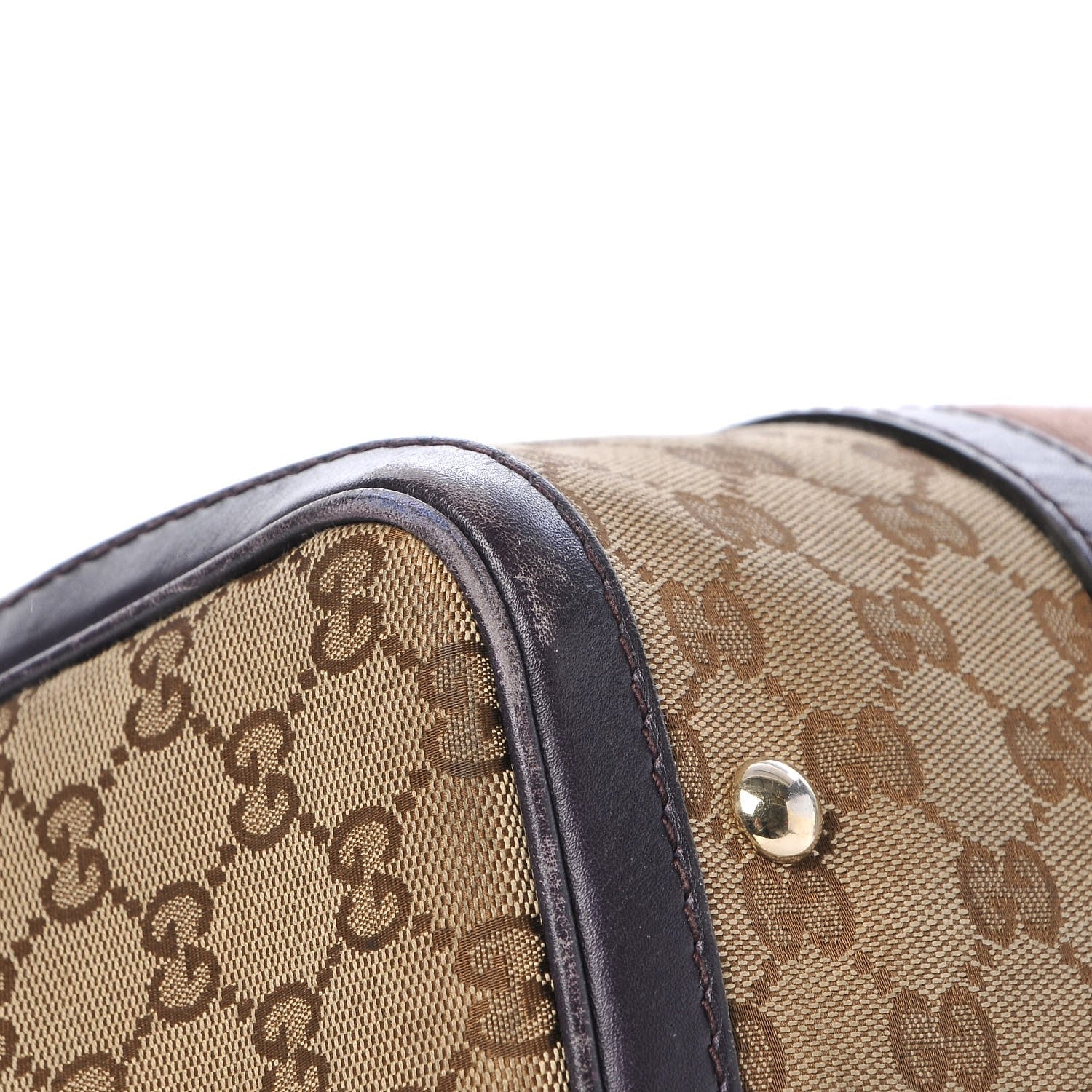 Gucci Monogram Vintage Web Medium Boston Dark Purple 14 of 19