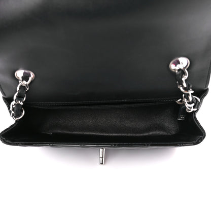 Chanel Patent Calfskin Quilted Bi-Color Mini Rectangular Flap Pink Black 5 of 11