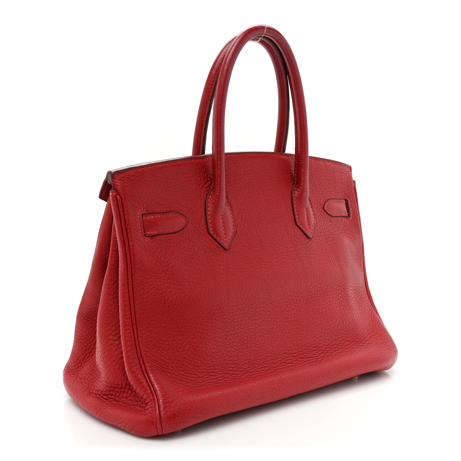 Hermes Taurillon Clemence Birkin 30 Rouge Vif 3 of 16